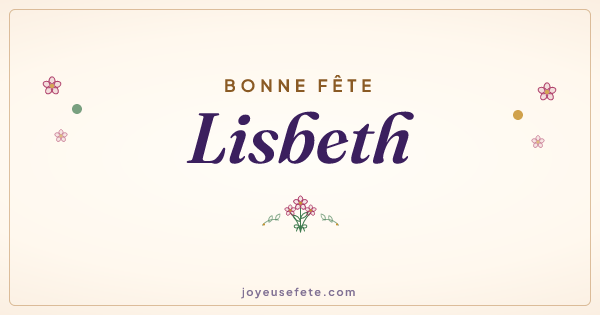 Image « Bonne fête Lisbeth » au format large