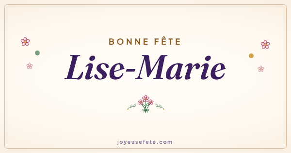 Image « Bonne fête Lise-Marie » au format large