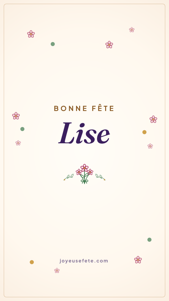 Image « Bonne fête Lise » au format story