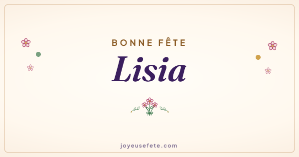 Image « Bonne fête Lisia » au format large