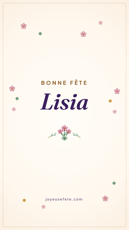 Image « Bonne fête Lisia » au format story
