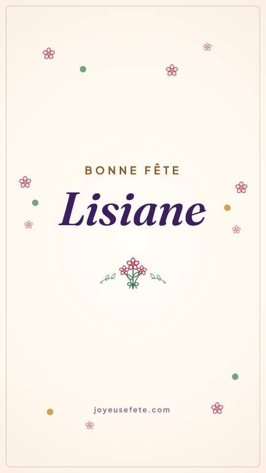 Image « Bonne fête Lisiane » au format story