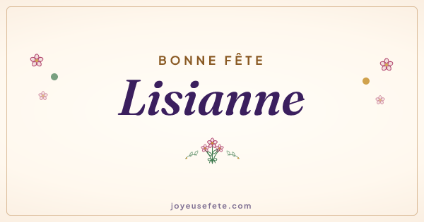 Image « Bonne fête Lisianne » au format large