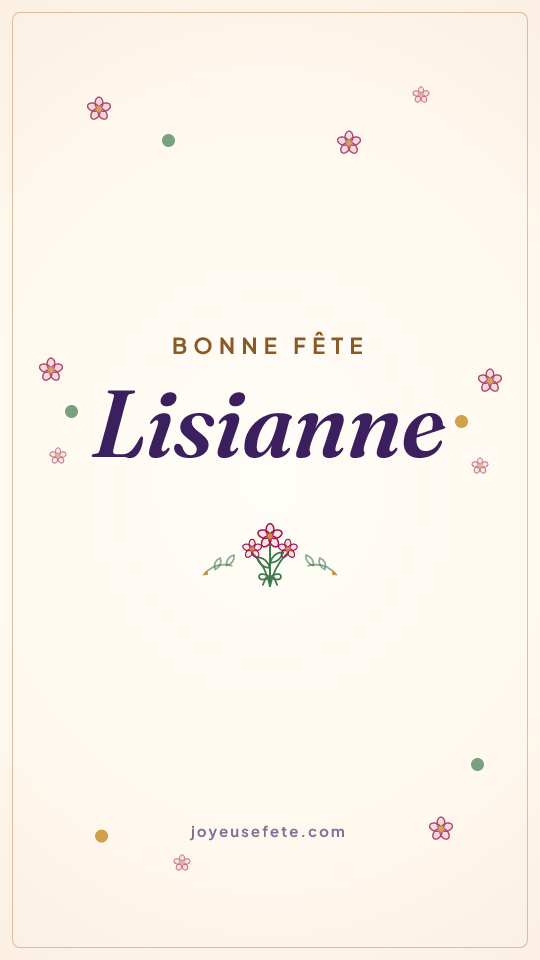 Image « Bonne fête Lisianne » au format story
