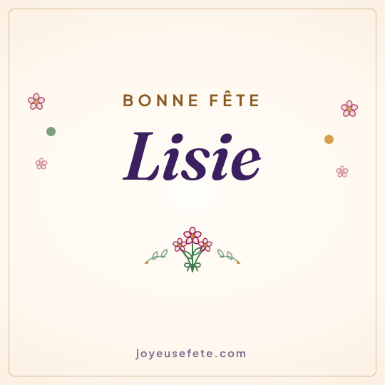 Image carrée « Bonne fête Lisie » pour WhatsApp