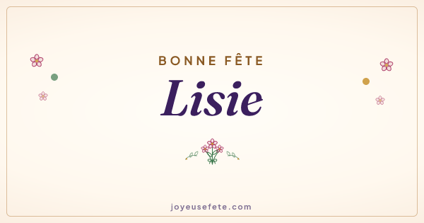 Image « Bonne fête Lisie » au format large