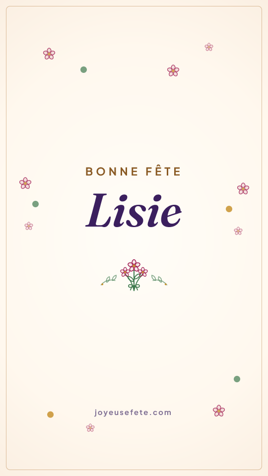 Image « Bonne fête Lisie » au format story