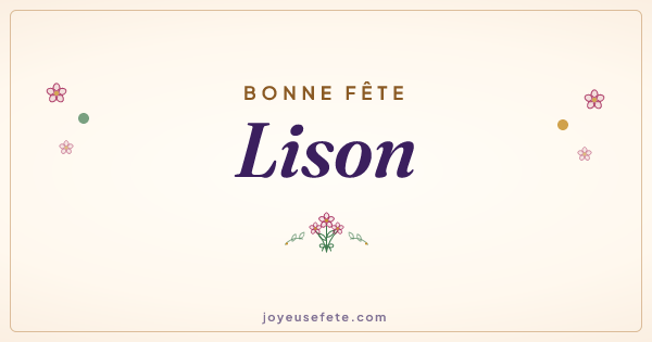 Image « Bonne fête Lison » au format large