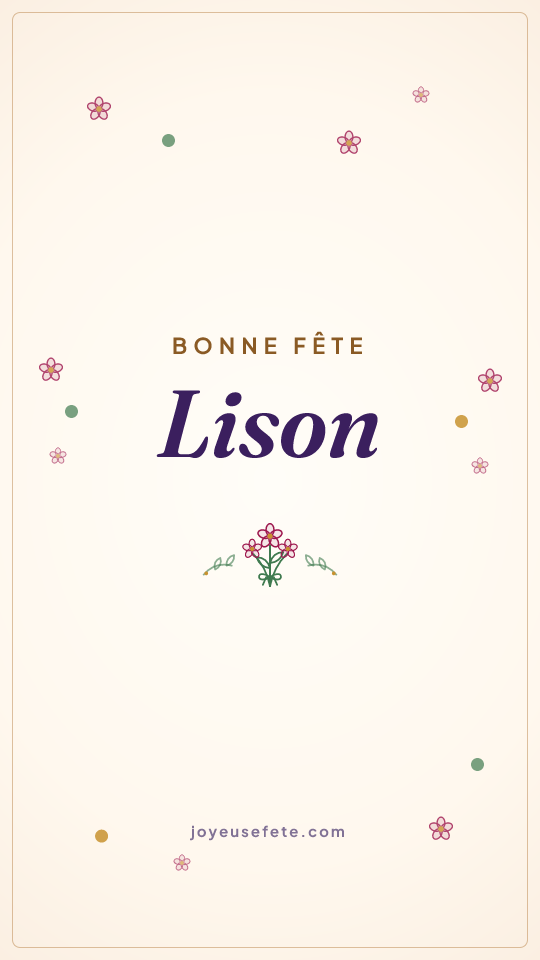 Image « Bonne fête Lison » au format story