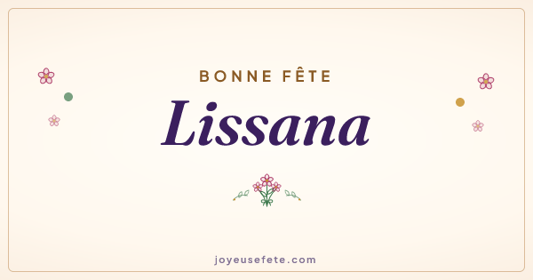 Image « Bonne fête Lissana » au format large