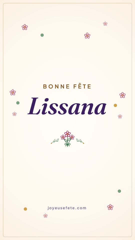 Image « Bonne fête Lissana » au format story