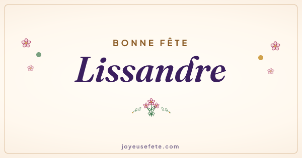 Image « Bonne fête Lissandre » au format large