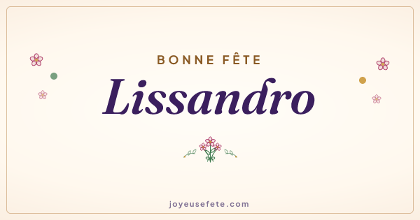 Image « Bonne fête Lissandro » au format large