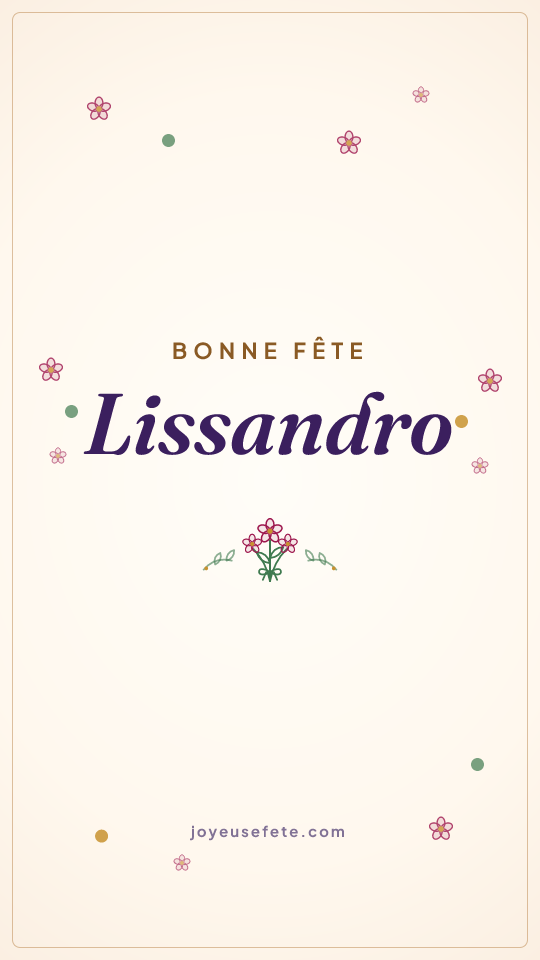 Image « Bonne fête Lissandro » au format story