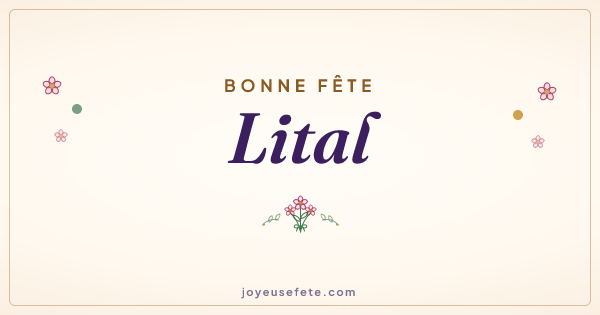 Image « Bonne fête Lital » au format large
