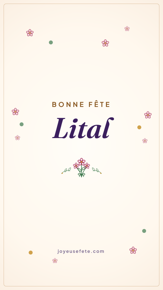 Image « Bonne fête Lital » au format story