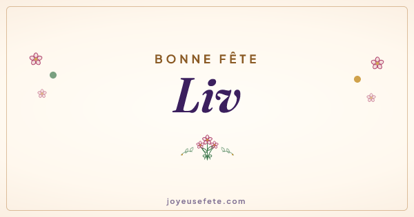 Image « Bonne fête Liv » au format large