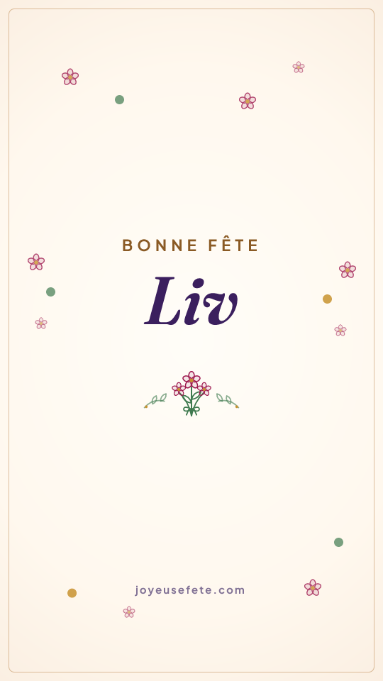 Image « Bonne fête Liv » au format story