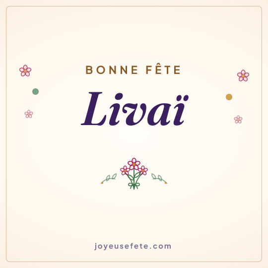 Image carrée « Bonne fête Livaï » pour WhatsApp