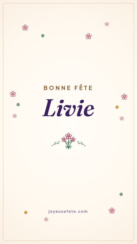 Image « Bonne fête Livie » au format story