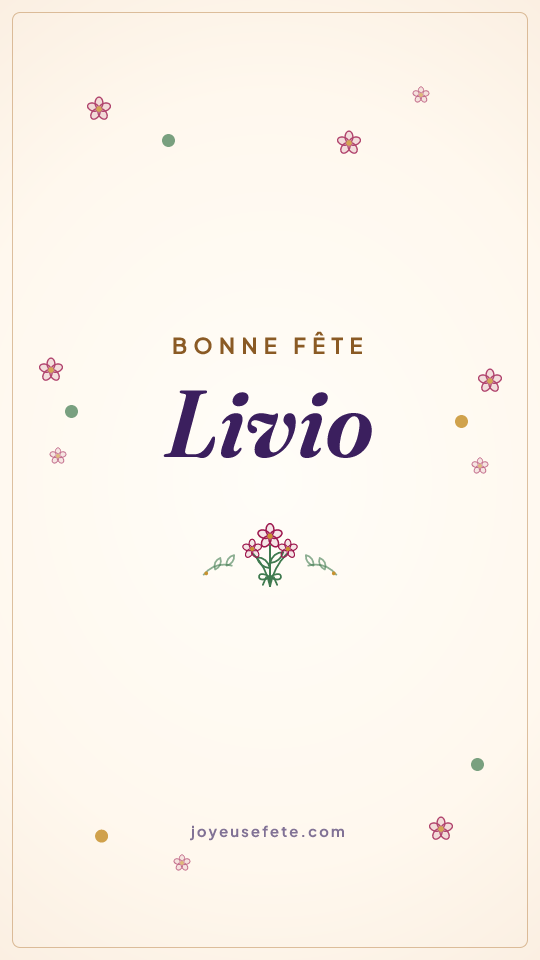 Image « Bonne fête Livio » au format story