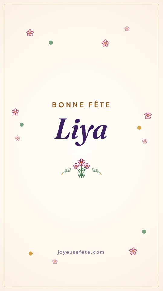 Image « Bonne fête Liya » au format story