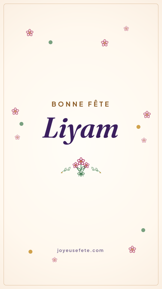 Image « Bonne fête Liyam » au format story