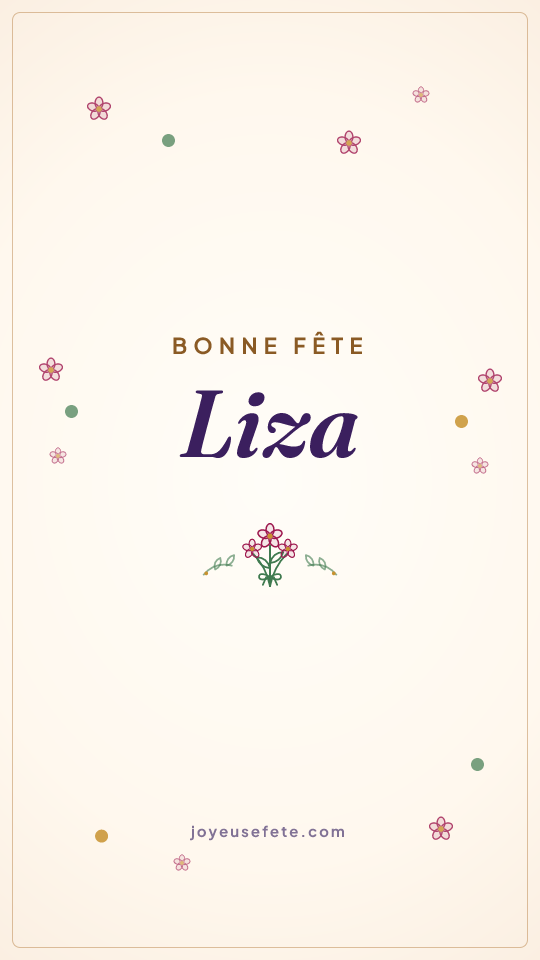 Image « Bonne fête Liza » au format story