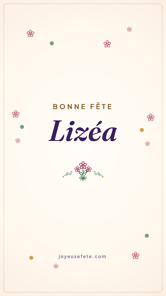 Image « Bonne fête Lizéa » au format story