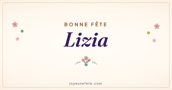 Image « Bonne fête Lizia » au format large