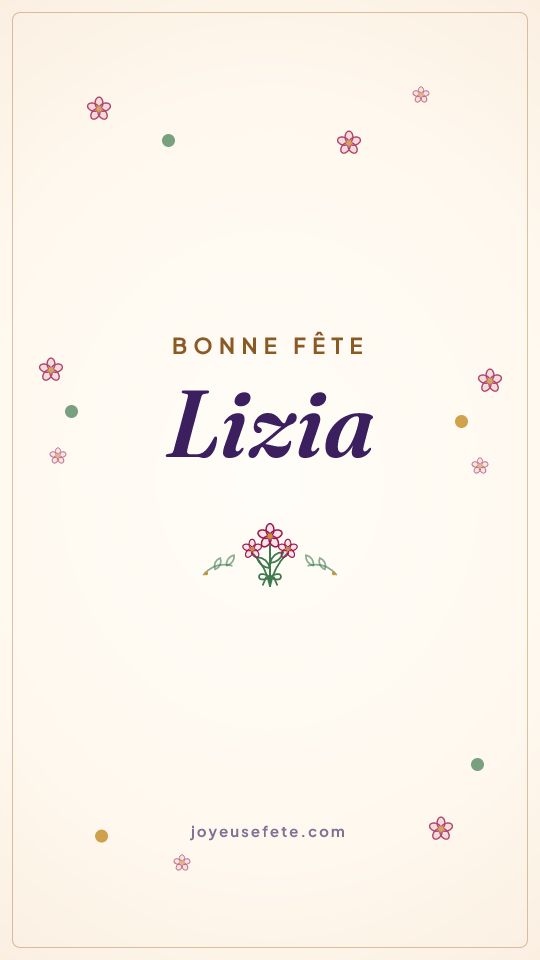 Image « Bonne fête Lizia » au format story