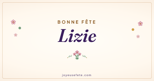 Image « Bonne fête Lizie » au format large