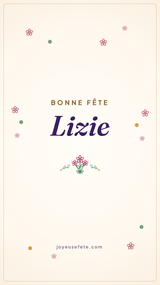 Image « Bonne fête Lizie » au format story