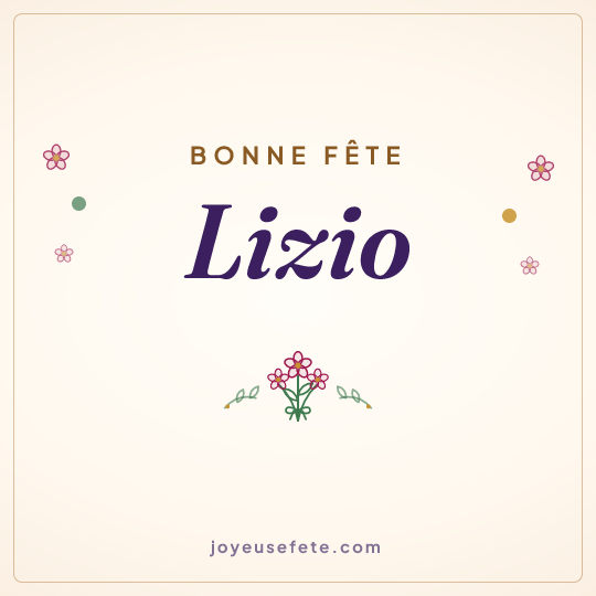 Image carrée « Bonne fête Lizio » pour WhatsApp