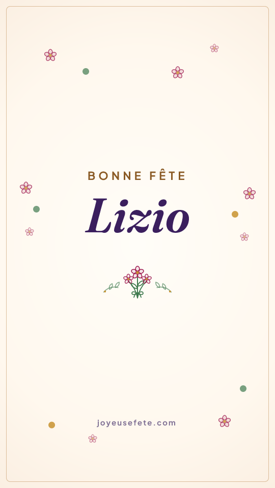 Image « Bonne fête Lizio » au format story