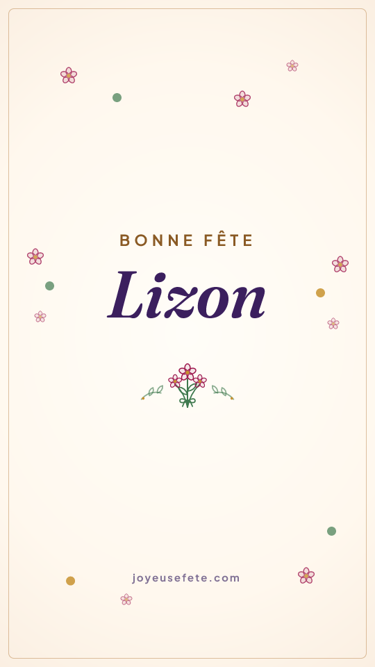 Image « Bonne fête Lizon » au format story