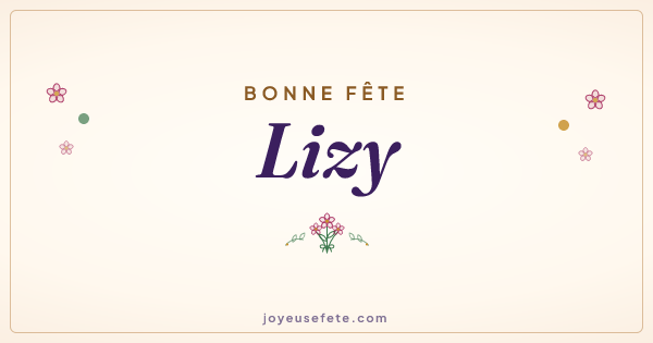 Image « Bonne fête Lizy » au format large