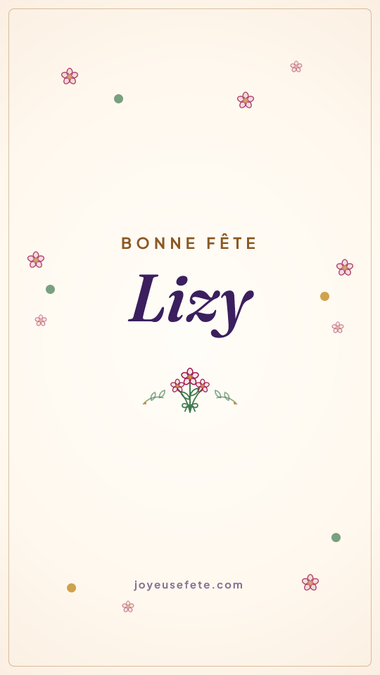 Image « Bonne fête Lizy » au format story