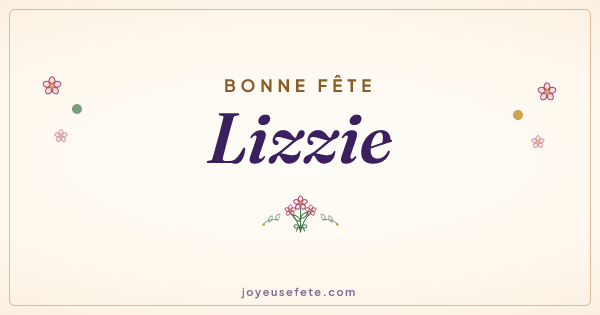 Image « Bonne fête Lizzie » au format large