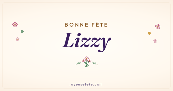 Image « Bonne fête Lizzy » au format large