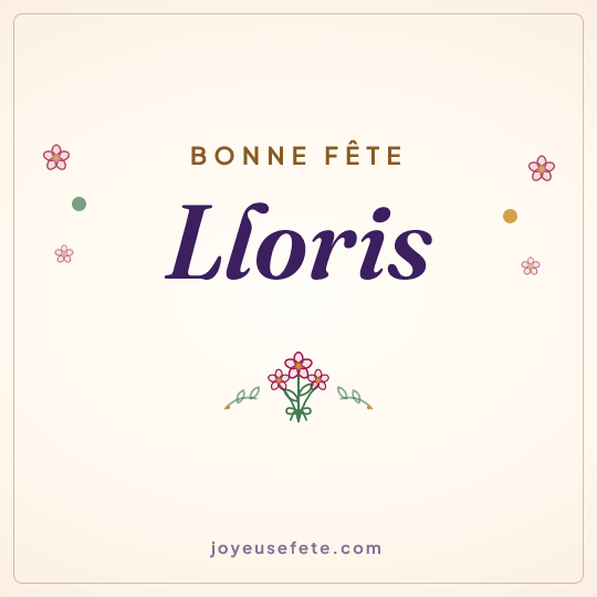 Image carrée « Bonne fête Lloris » pour WhatsApp