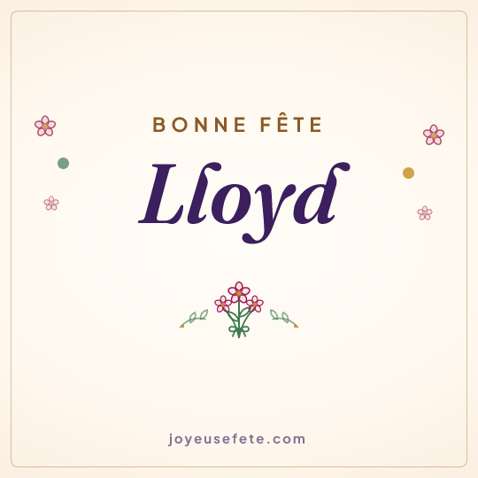 Image carrée « Bonne fête Lloyd » pour WhatsApp