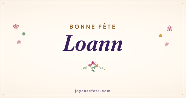 Image « Bonne fête Loann » au format large