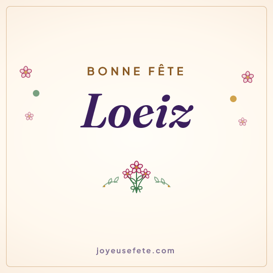 Image carrée « Bonne fête Loeiz » pour WhatsApp