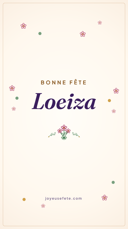 Image « Bonne fête Loeiza » au format story