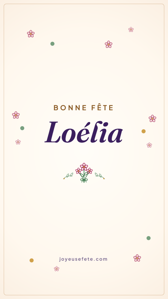 Image « Bonne fête Loélia » au format story