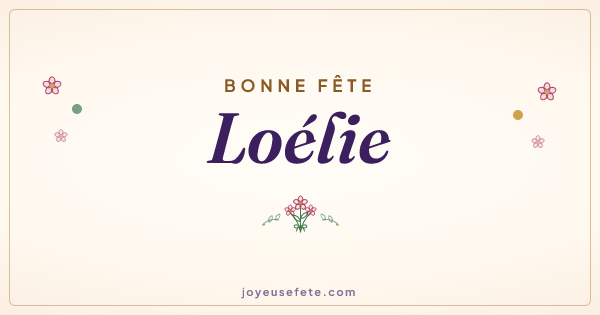 Image « Bonne fête Loélie » au format large