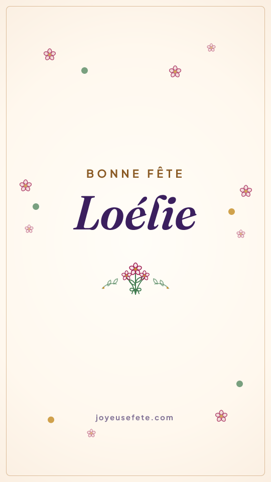Image « Bonne fête Loélie » au format story