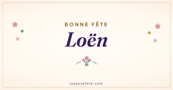 Image « Bonne fête Loën » au format large
