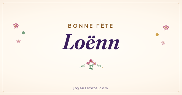 Image « Bonne fête Loënn » au format large